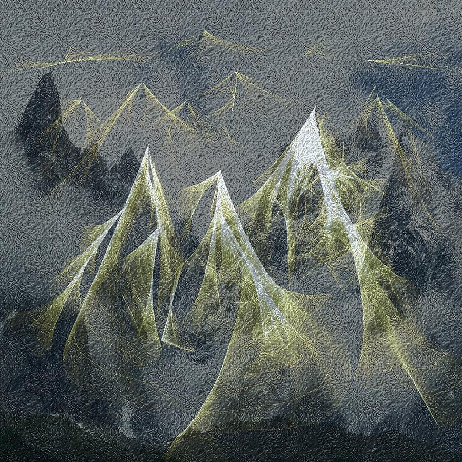 Montagnes Digital Art - Jeunes Montagnes by Danielle Arnal