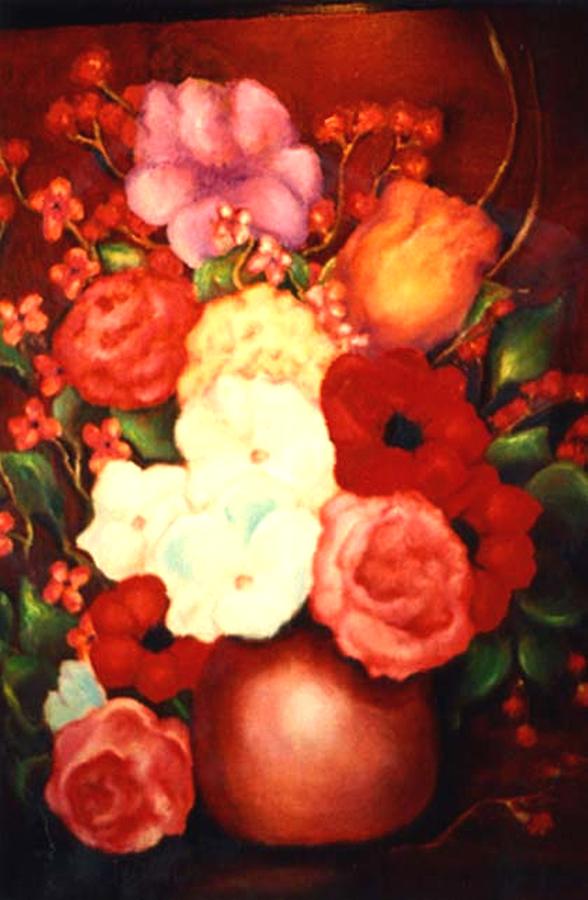 Jewel Flowers Painting by Jordana Sands