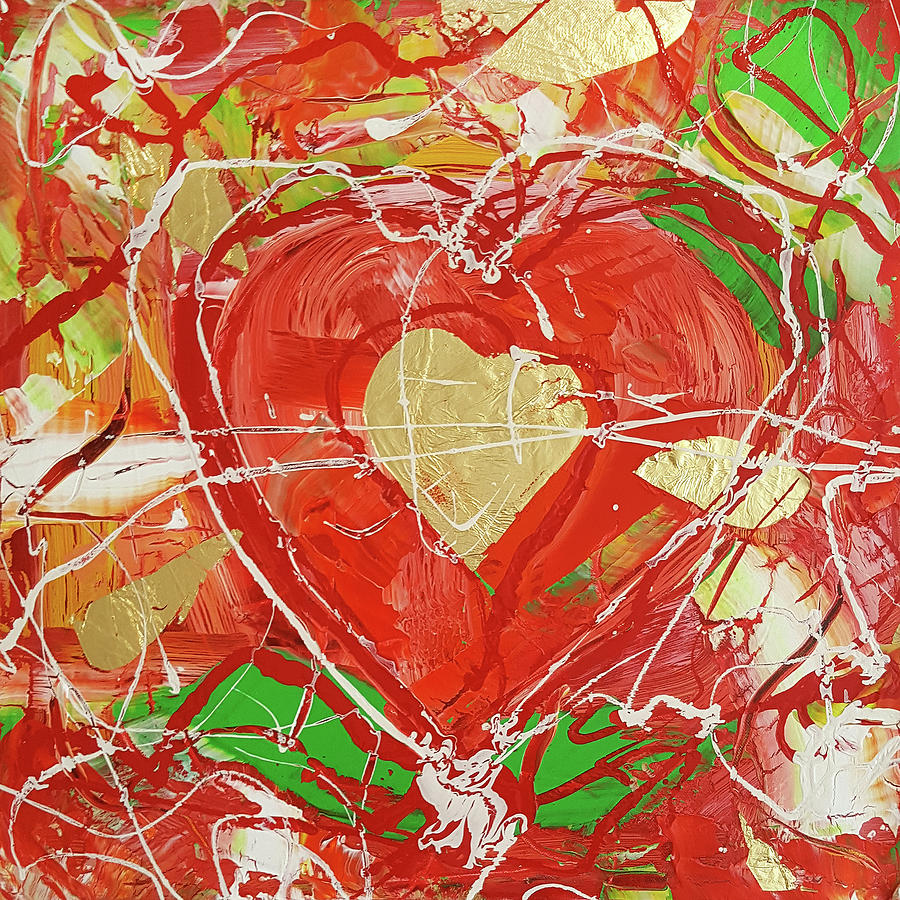 Jewel Heart Painting by Martin Bush