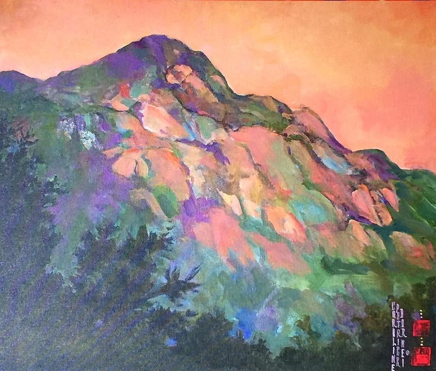 Jewel Mountain 1. Painting by Caroline Patrick
