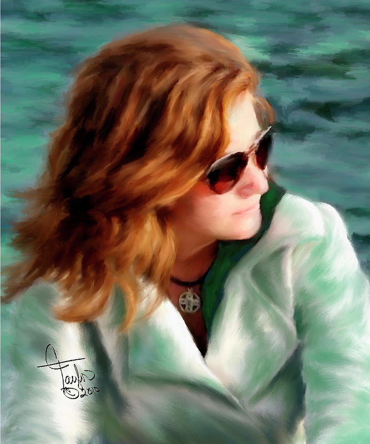 Red Head Painting - Jewel of Contemplation by Colleen Taylor