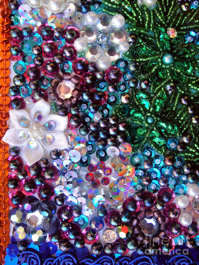 Jeweled beadwork - summer garden 5 Mixed Media by Sofia Goldberg - Fine ...