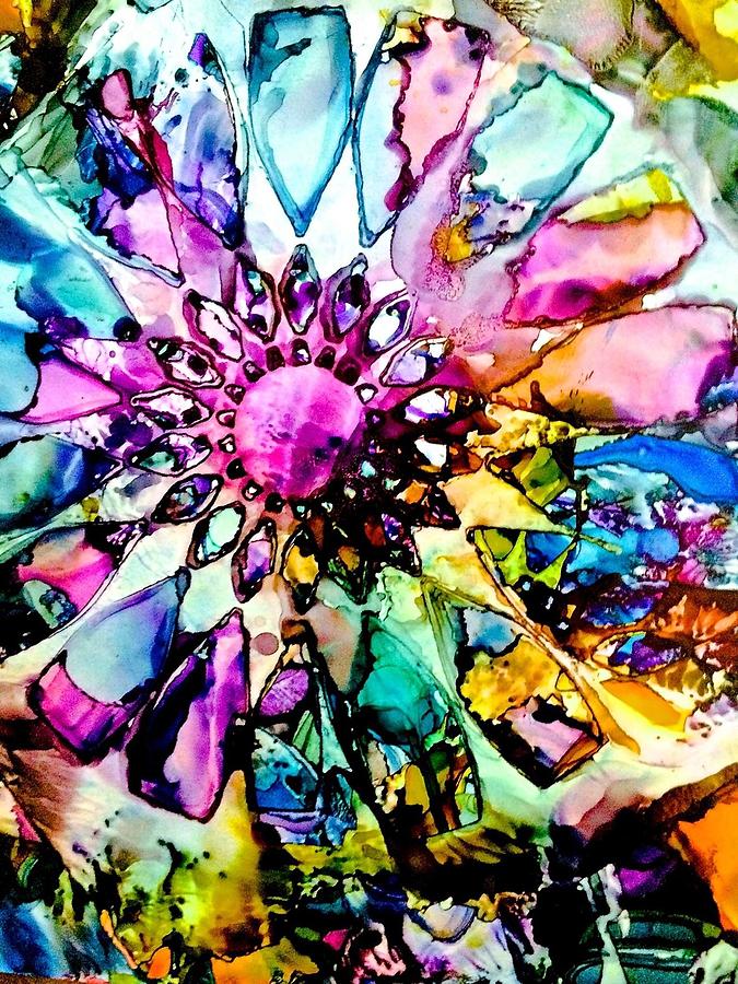 Jeweled Flower Painting by Tommy McDonell