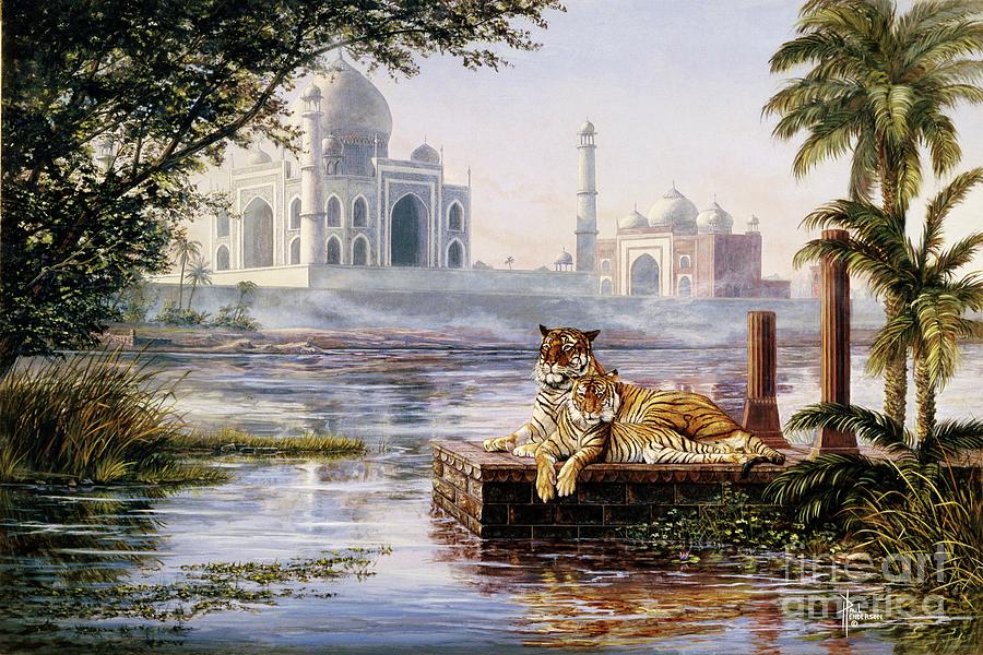 Jewels Of India-bengal Tigers Painting