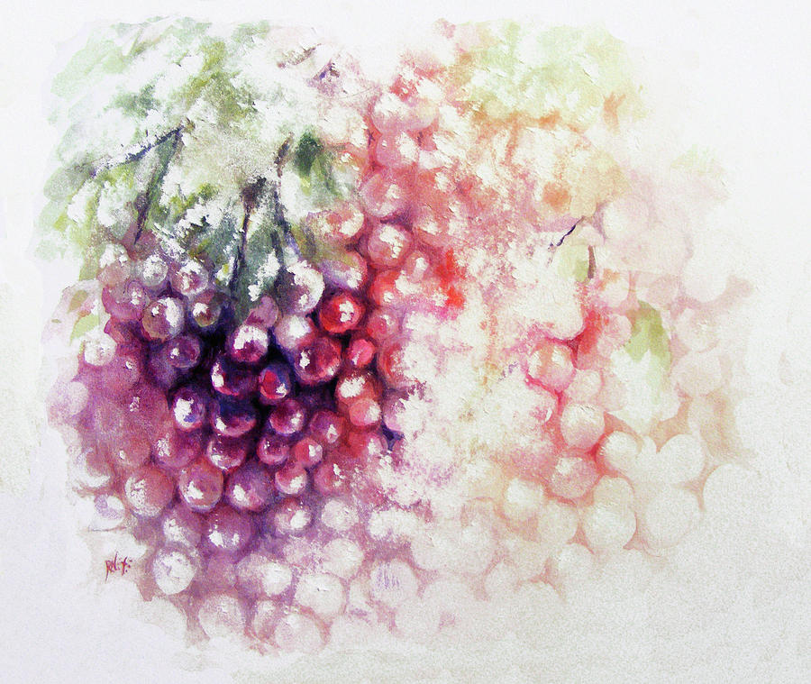 Grape Painting - Jewels on the vine by William Russell Nowicki