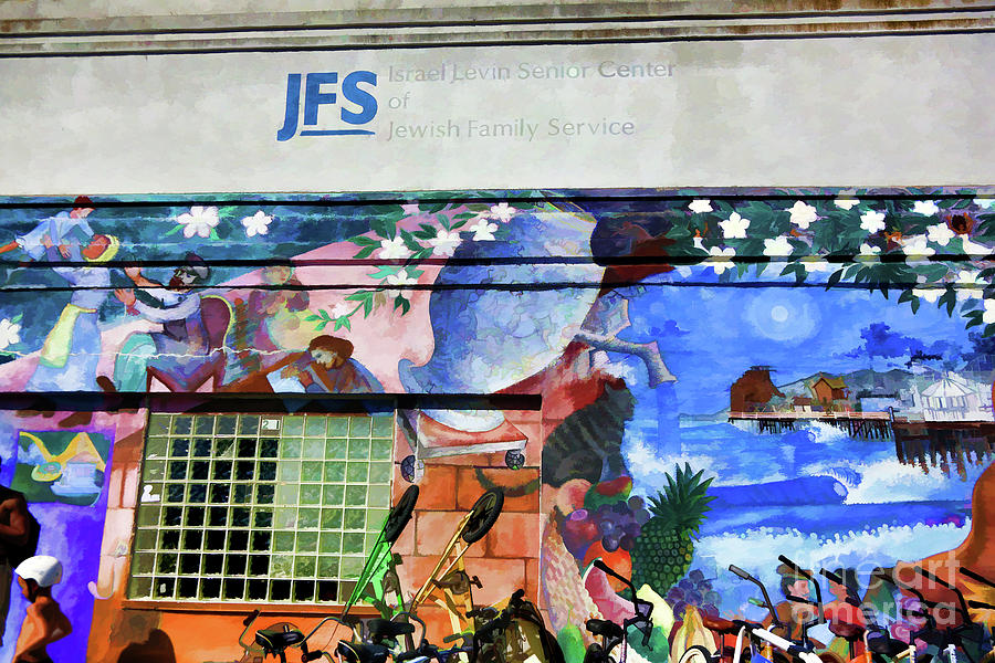 Jewish Family Service Venice Beach Mural Color California  Photograph by Chuck Kuhn