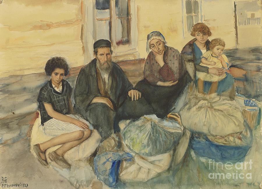 Jewish Immigrant Family Painting by Celestial Images