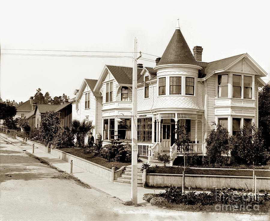 Architecture Photograph -  J.F. Gosbey house Pacific Grove Circa 1894 by Monterey County Historical Society