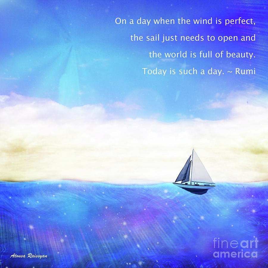 Perfect day to sail Digital Art by Atousa Raissyan