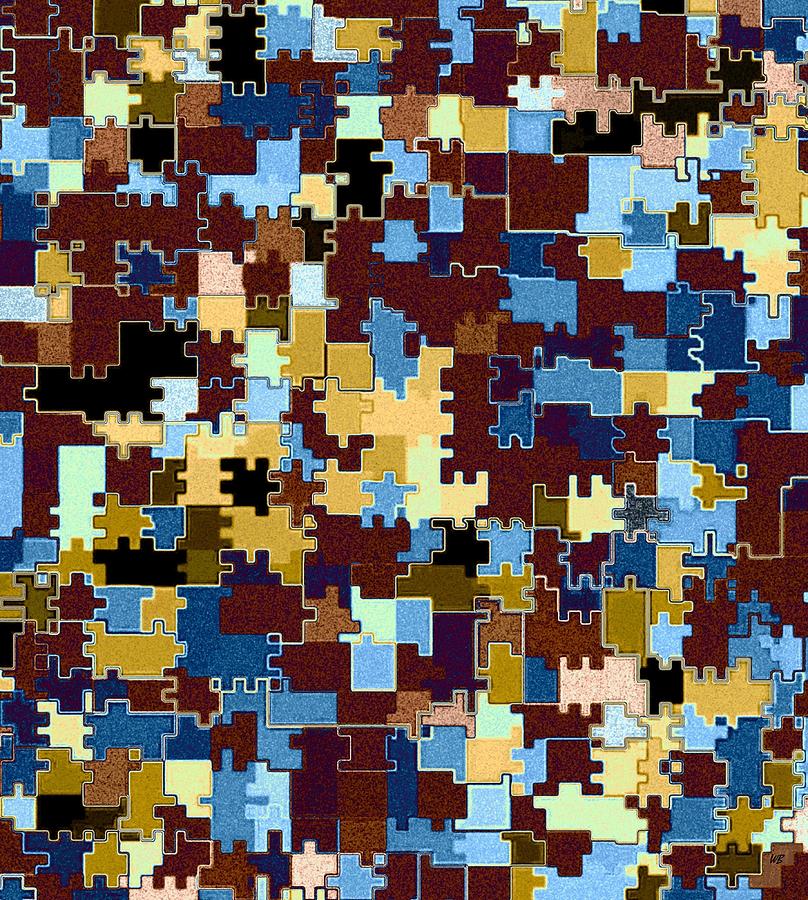 Jigsaw Abstract Digital Art by Will Borden