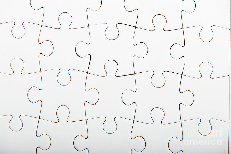 Jigsaw puzzle with blank white pieces Photograph by Piotr Marcinski - Fine  Art America, Blank Puzzle 