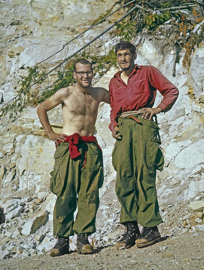 T-902903-Jim Baldwin and Ed Cooper after First Ascent Stawamus Chief  Photograph by Ed  Cooper Photography