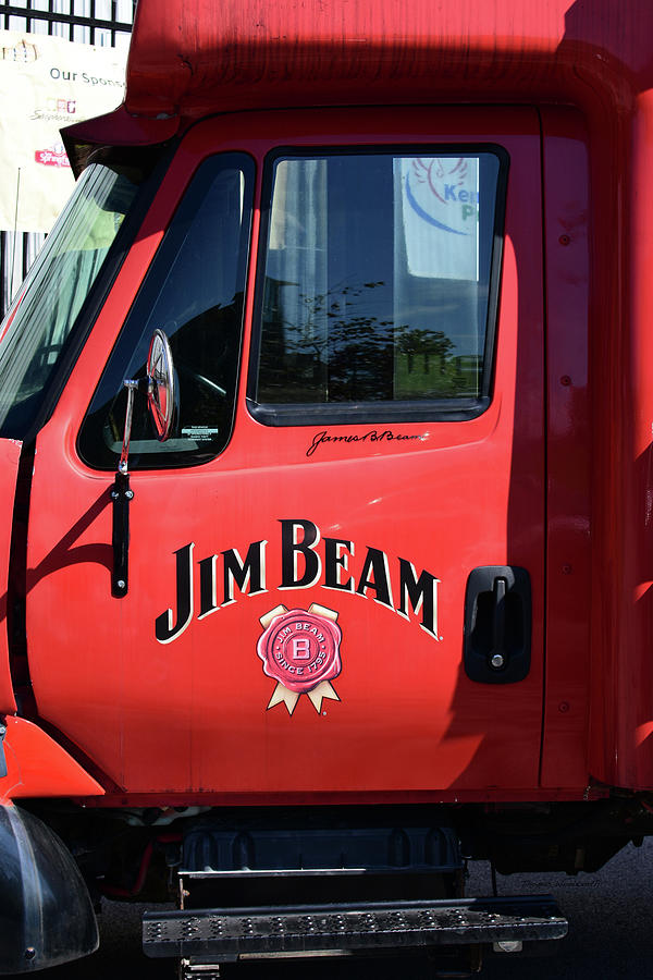 Cup Photograph - Jim Beam Truck Door Decal Clermont Kentucky Distillery Vertical by Thomas Woolworth