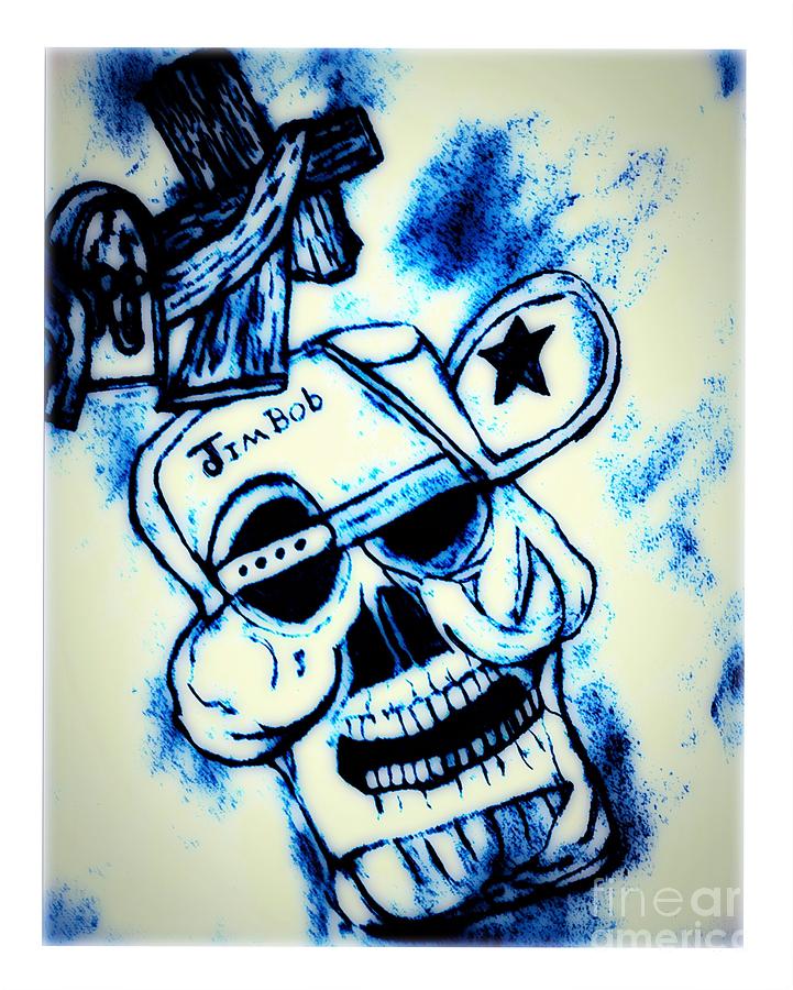 Jim-bob Skeleton Head Drawing