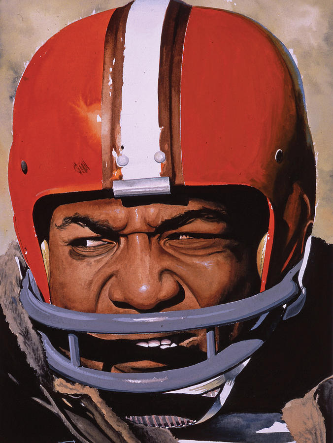 Jim Brown Painting - Jim Brown by Rich Marks