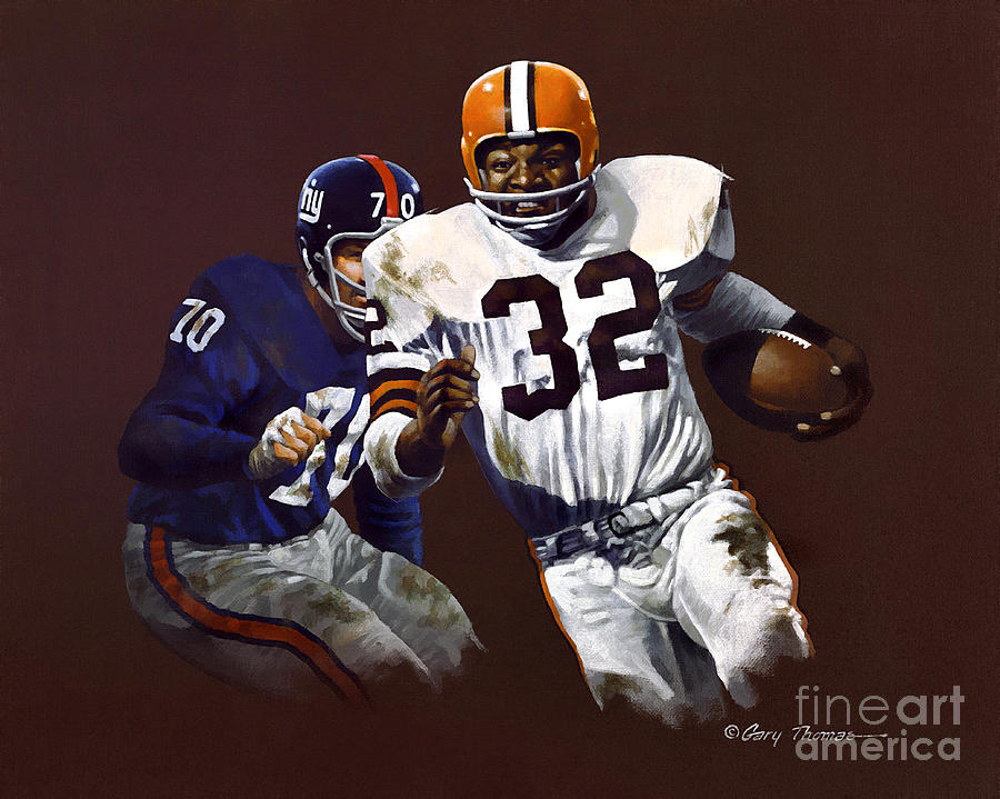 Jim Brown vs NY Giants by Gary Thomas