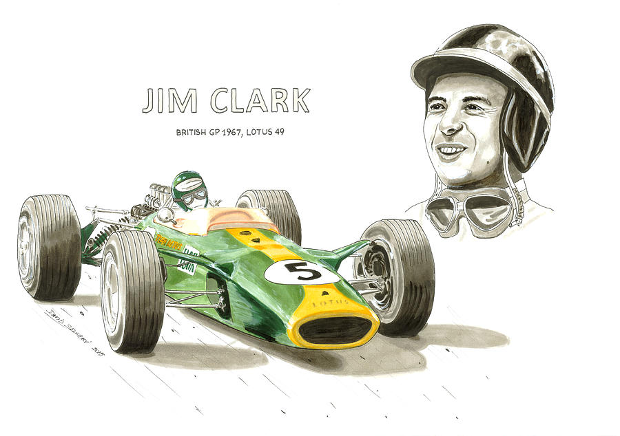 Jim Clark on lotus by David Selucky