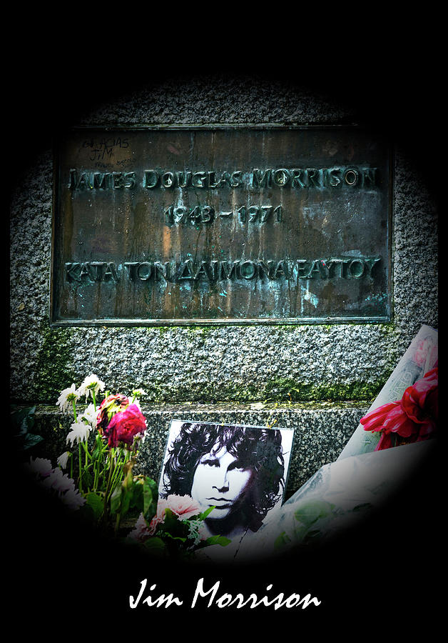 Jim Morrison Grave Pere Lachaise Cemetery Paris France Photograph