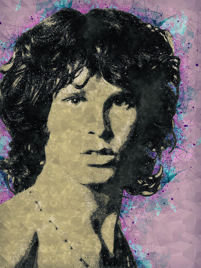 Jim Morrison Mixed Media - Jim Morrison Illustration by Studio Grafiikka