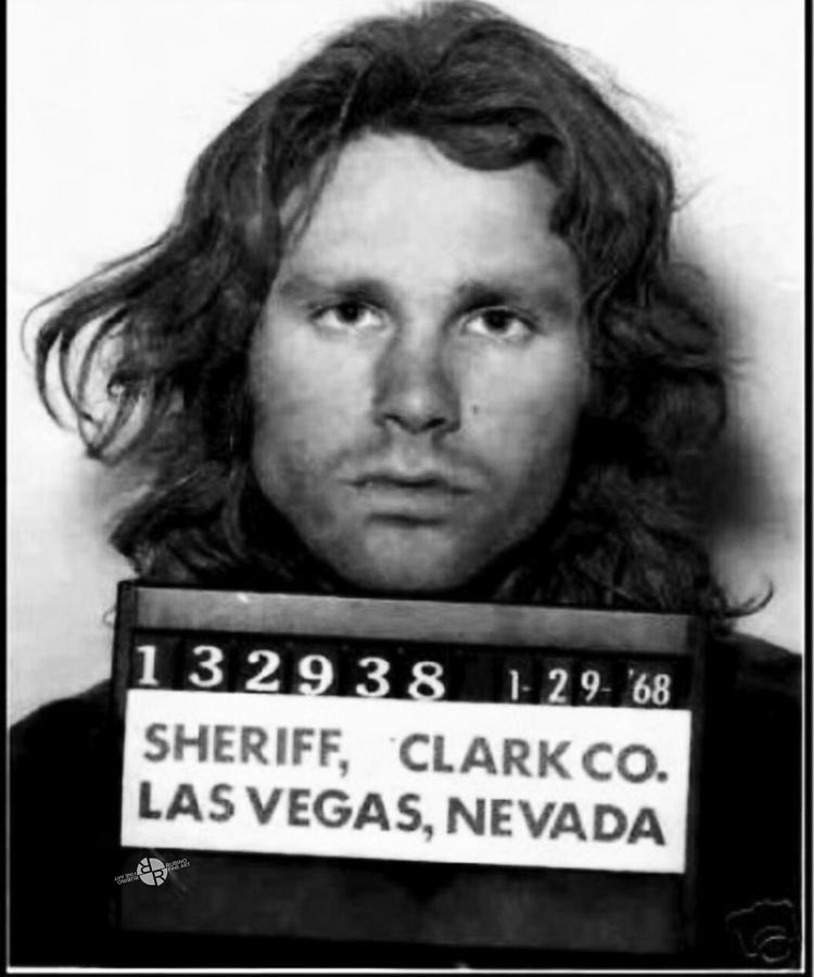 Jim Morrison Photograph - Jim Morrison Mug Shot 1968 Photo by Tony Rubino