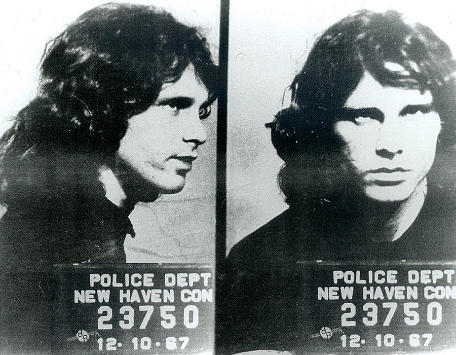 Jim Morrison Photograph - Jim Morrison Mug Shot Horizontal by Tony Rubino