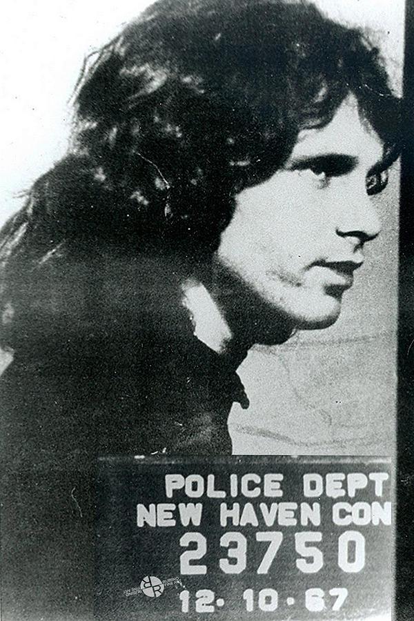 Jim Morrison Mug Shot Profile Vertical Painting by Tony Rubino