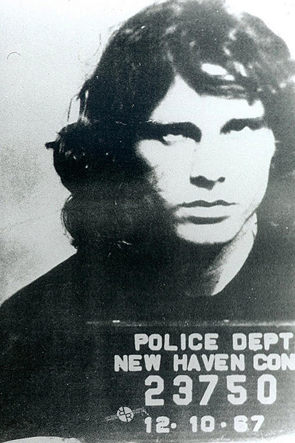 Jim Morrison Mug Shot Vertical Painting by Tony Rubino