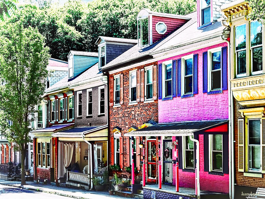 Jim Thorpe PA - Colorful Street Photograph by Susan Savad