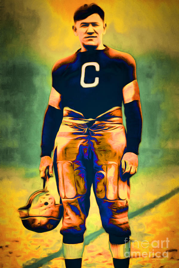 New England Patriots Photograph - Jim Thorpe Vintage Football 20151220 by Wingsdomain Art and Photography