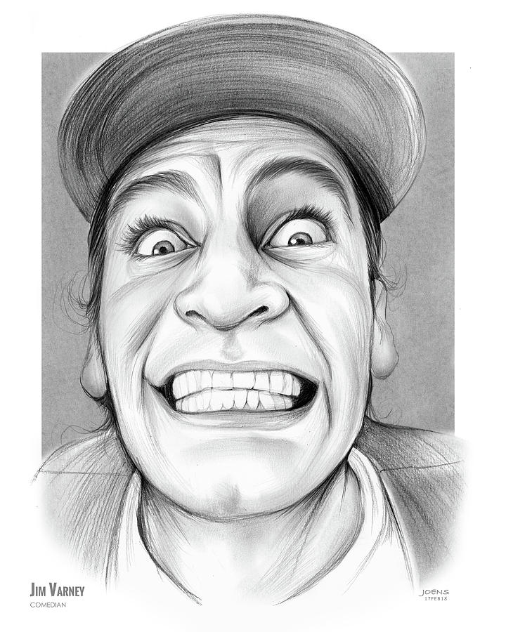 Actor Drawing - Jim Varney by Greg Joens