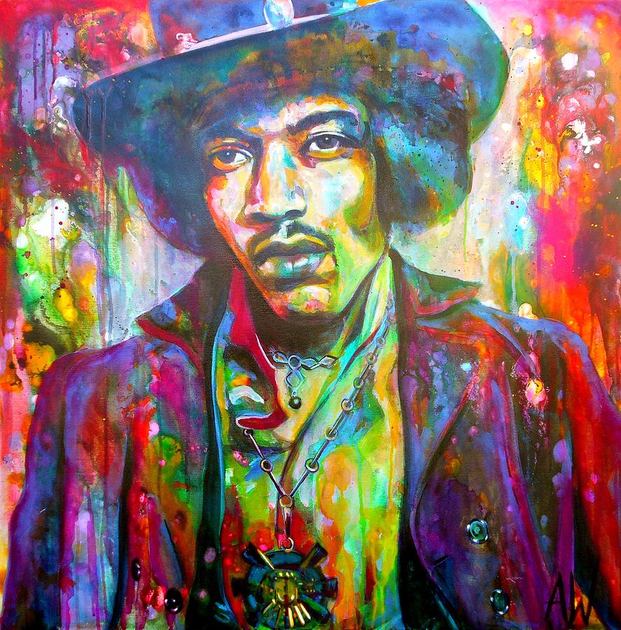 Jimi Painting by Angie Wright