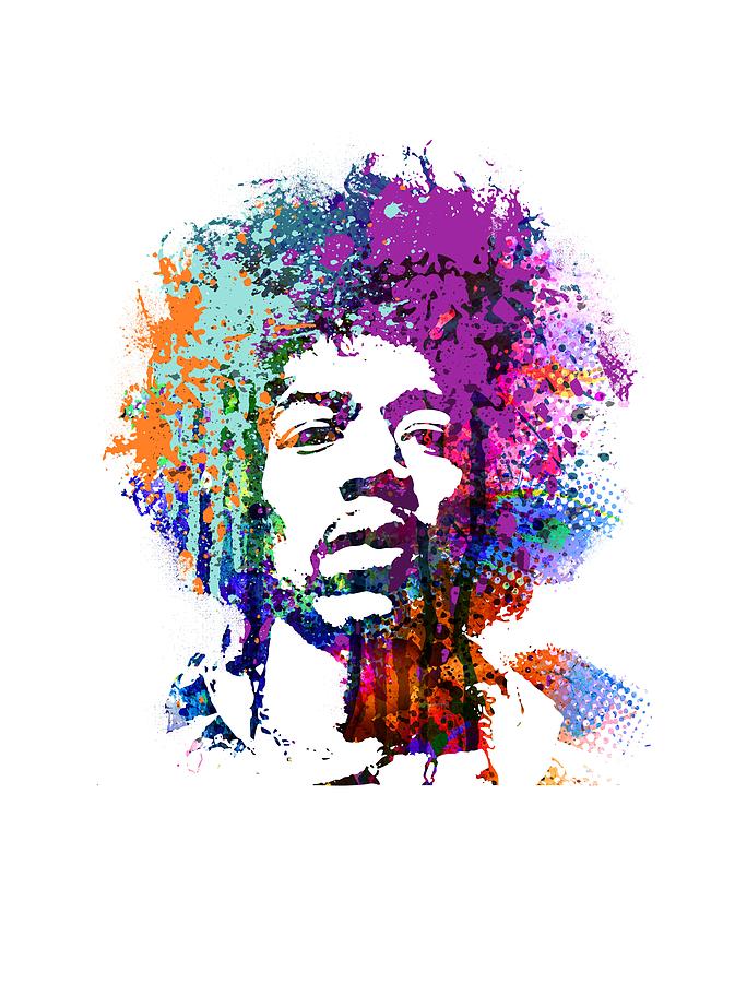 Jimi Hendrix #1 Mixed Media by Art Popop