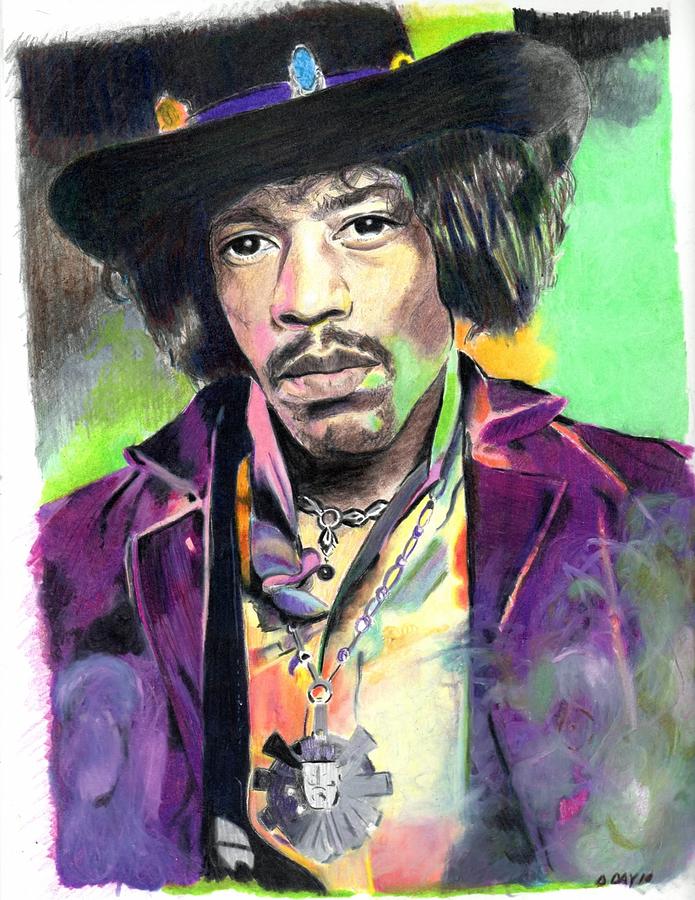 Jimi Painting by Debi Allison