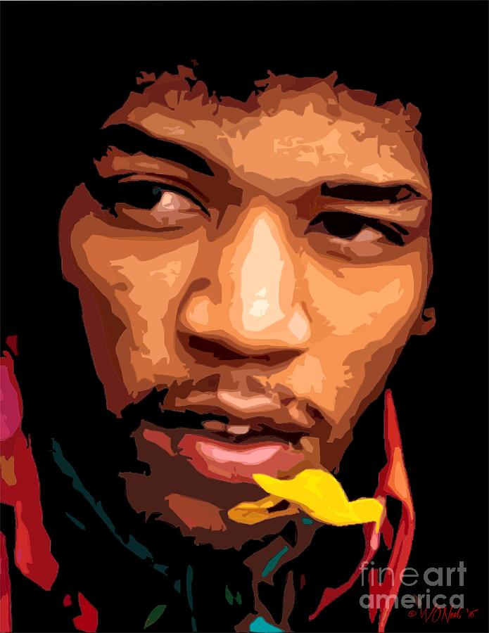 Jimi Hendrix Digital Art - Jimi Hendrix 2 by Walter Neal