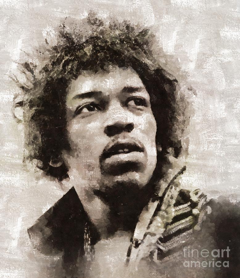 Jimi Hendrix By Mary Bassett Painting