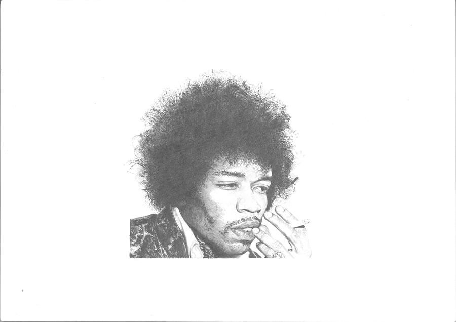 Jimi Hendrix Drawing by Dan Lamperd | Fine Art America