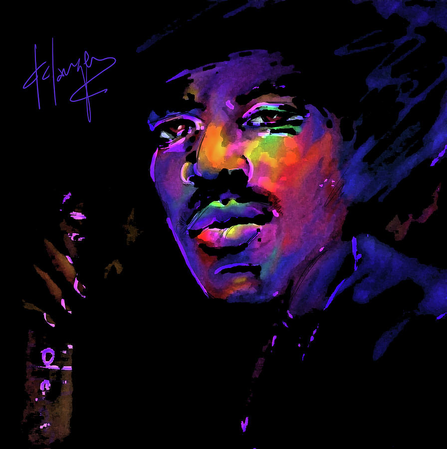 Jimi Hendrix Painting by DC Langer