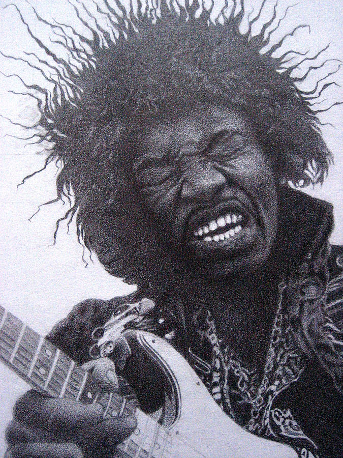 Jimi Hendrix Drawing - Jimi Hendrix Drawing by Lana Cheng Jimi Hendrix Drawing - Jimi Hendrix Drawing by Lana Cheng