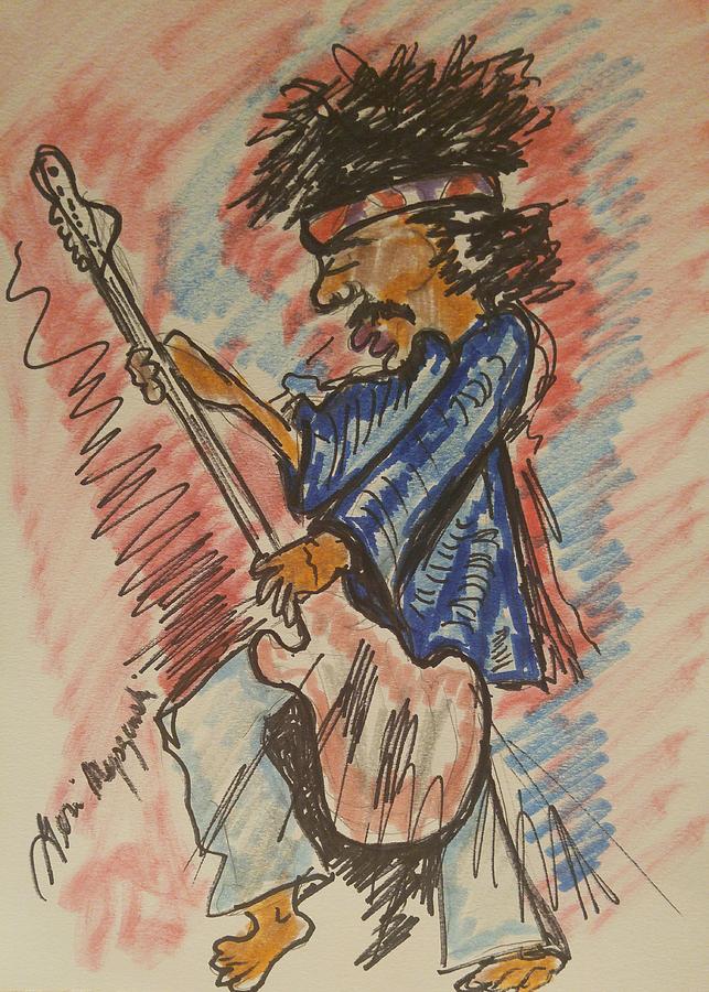 Jimi Hendrix Painting - Jimi Hendrix by Geraldine Myszenski
