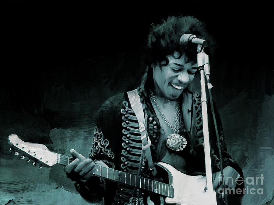 Jimi Hendrix Painting by Gull G
