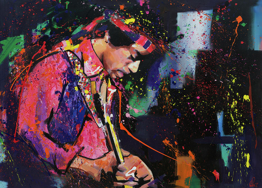 Jimi Painting - Jimi Hendrix II by Richard Day Jimi Painting - Jimi Hendrix II by Richard Day