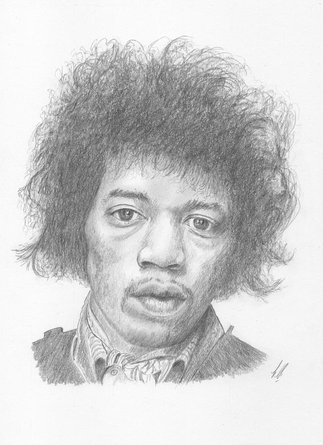 Jimi Hendrix Drawing by Keith Miller