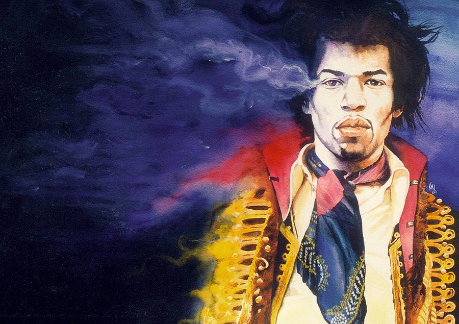Musician Painting - Jimi Hendrix by Ken Meyer jr