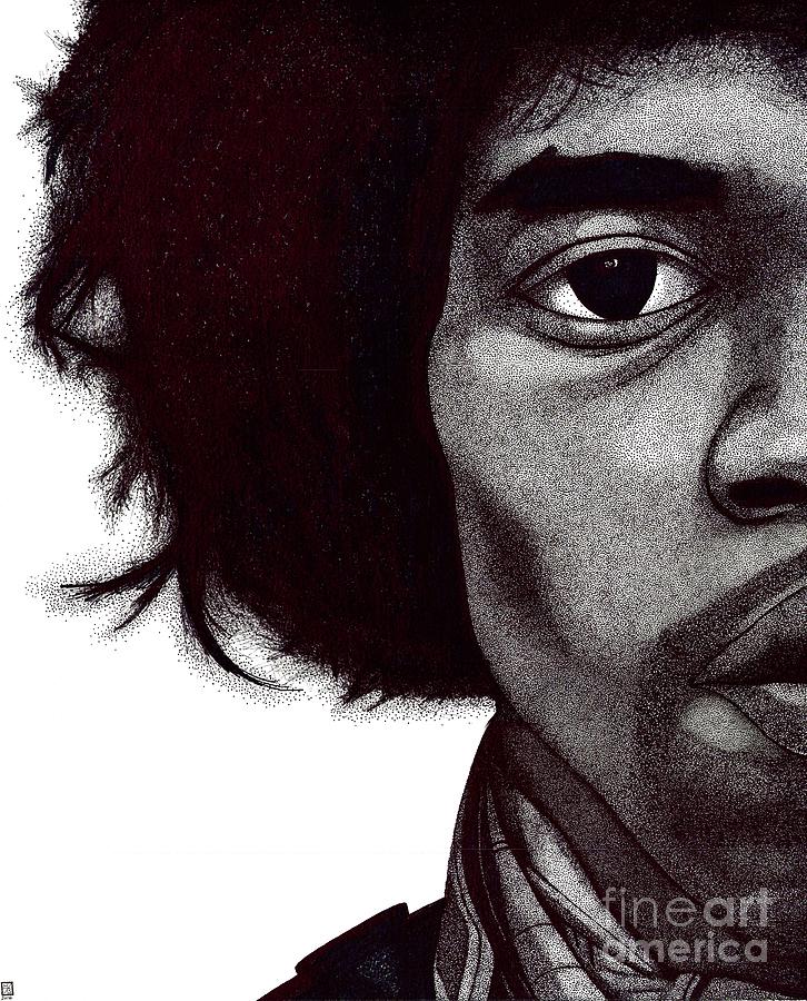 Jimi Hendrix Drawing - Jimi Hendrix by Mark Richardson
