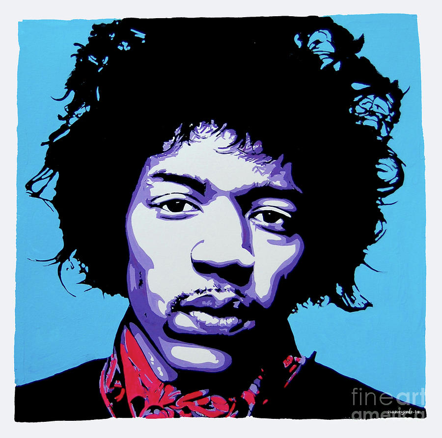 Jimi Hendrix Painting by Nancy Mergybrower - Fine Art America