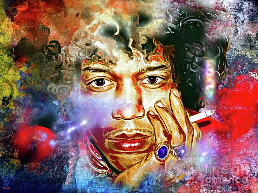 Jimi Hendrix Painting - Jimi Hendrix Painted by Daniel Janda