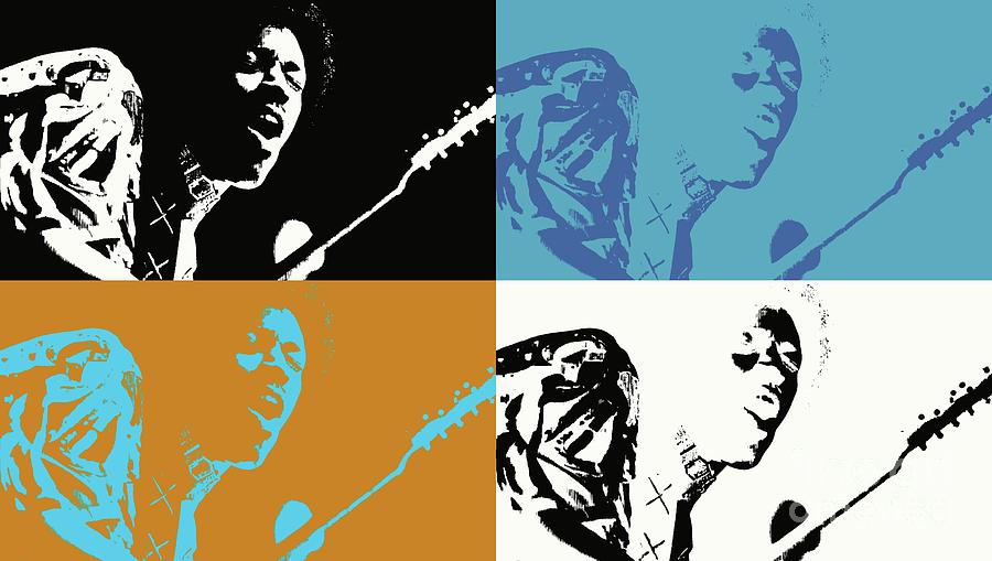 Jimi Hendrix - Pop Art Digital Art by Ian Gledhill