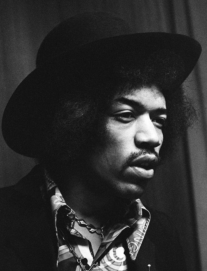 Jimi Hendrix profile 1967 is a photograph by Chris Walter which was uploade...