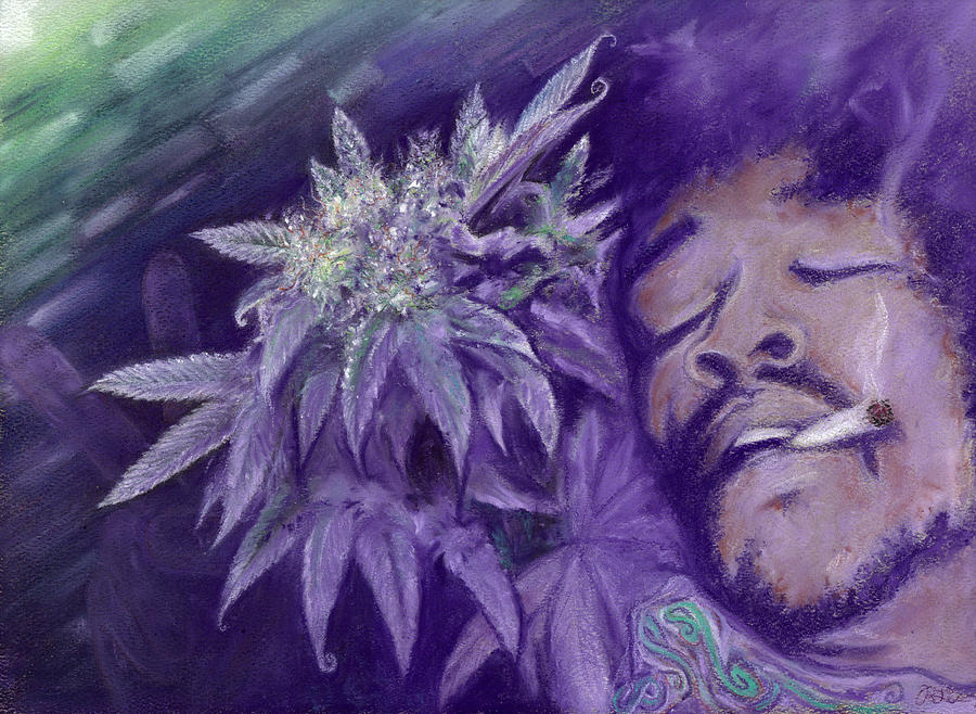 Jimi Hendrix Pastel - Jimi Hendrix by Raymond Lee Junior Warfield