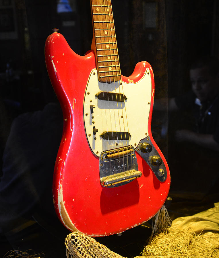 Jimi Hendrix Red Fender Mustang Guitar Photograph by David Lee Thompson
